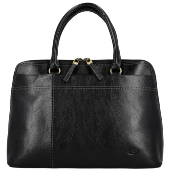 Dámská kožená kabelka do ruky černá - Katana Arifa