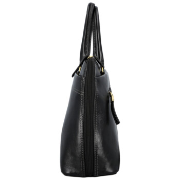 Dámská kožená kabelka do ruky černá - Katana Arifa