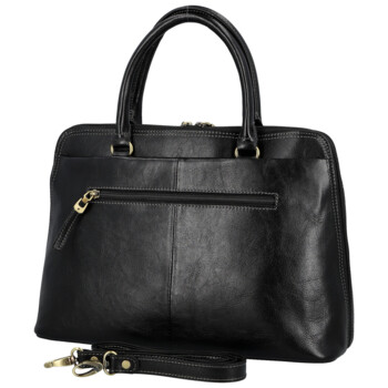 Dámská kožená kabelka do ruky černá - Katana Arifa