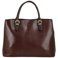 Dámská kožená kabelka do ruky tmavě hnědá - Katana Siara