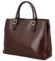 Dámská kožená kabelka do ruky tmavě hnědá - Katana Siara