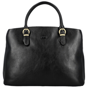 Dámská kožená kabelka do ruky černá - Katana Siara