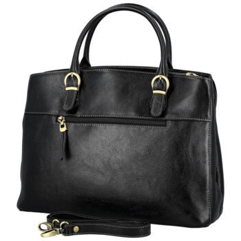 Dámská kožená kabelka do ruky černá - Katana Siara