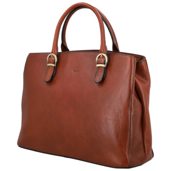 Dámská kožená kabelka do ruky hnědá - Katana Siara