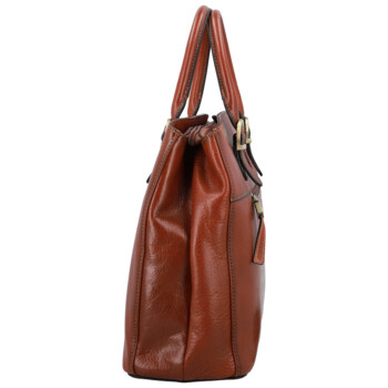 Dámská kožená kabelka do ruky hnědá - Katana Siara