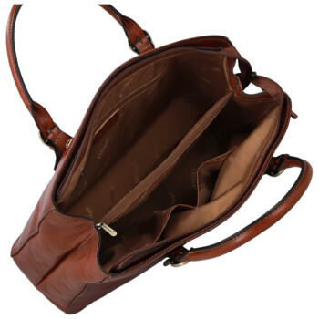 Dámská kožená kabelka do ruky hnědá - Katana Siara