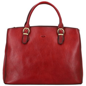 Dámská kožená kabelka do ruky vínová - Katana Siara