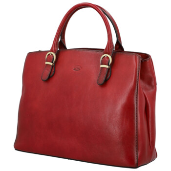 Dámská kožená kabelka do ruky vínová - Katana Siara