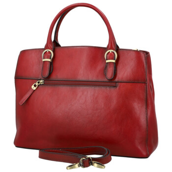Dámská kožená kabelka do ruky vínová - Katana Siara