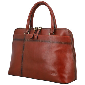 Dámská kožená kabelka do ruky hnědá - Katana Arifa