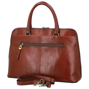 Dámská kožená kabelka do ruky hnědá - Katana Arifa