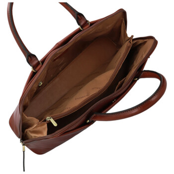 Dámská kožená kabelka do ruky hnědá - Katana Arifa