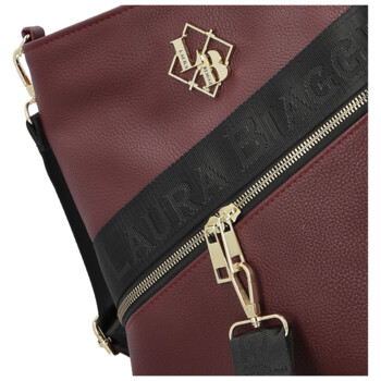 Dámská crossbody kabelka vínová - Laura Biaggi Latoya new