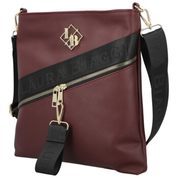 Dámská crossbody kabelka vínová - Laura Biaggi Latoya new