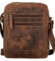 Pánska kožená crossbody taška hnedá - Bellugio Tiber
