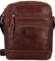 Pánská kožená crossbody taška tmavě hnědá - Bellugio Tiber
