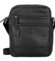 Pánská kožená crossbody taška černá - Bellugio Tiber