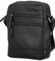 Pánská kožená crossbody taška černá - Bellugio Tiber