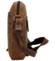 Pánská kožená crossbody taška hnědá - Bellugio Seth