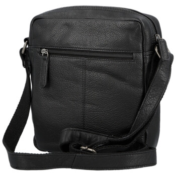 Pánská kožená crossbody taška černá - Bellugio Seth