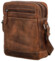 Pánská kožená crossbody taška hnědá - Bellugio Serchio