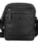 Pánská kožená crossbody taška černá - Bellugio Serchio