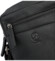 Pánská kožená crossbody taška černá - Bellugio Serchio