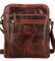 Pánská kožená crossbody taška tmavě hnědá - Bellugio Dalnim
