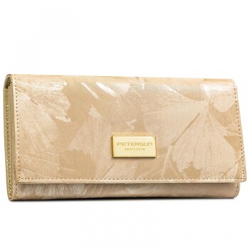 Dámská koženkovo/kožená peněženka béžová - Peterson Aniko