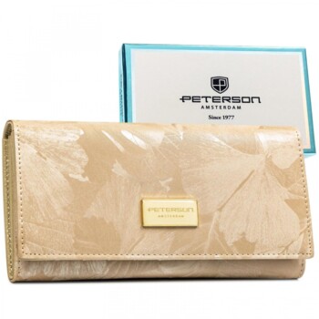 Dámská koženkovo/kožená peněženka béžová - Peterson Aniko