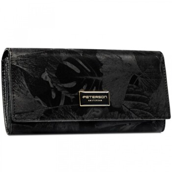 Dámská koženkovo/kožená peněženka černá - Peterson Aniko