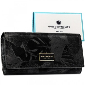 Dámská koženkovo/kožená peněženka černá - Peterson Aniko