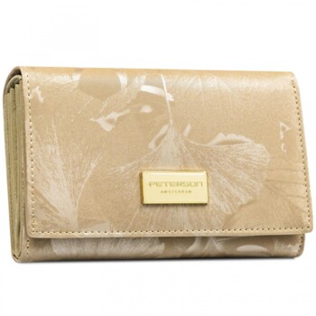 Dámská koženkovo/kožená peněženka béžová - Peterson Emina