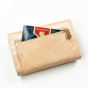 Dámská koženkovo/kožená peněženka béžová - Peterson Emina