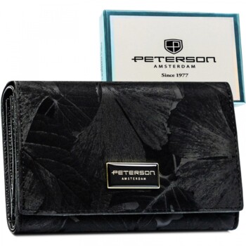 Dámská koženkovo/kožená peněženka černá - Peterson Emina