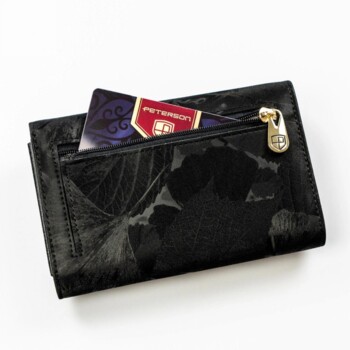 Dámská koženkovo/kožená peněženka černá - Peterson Emina