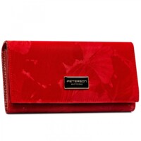 Dámská koženkovo/kožená peněženka červená - Peterson Aniko