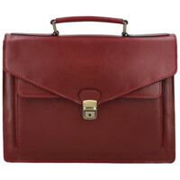 Kožená aktovka vínová - Delami Vera Pelle Agapi