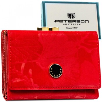 Dámská koženkovo/kožená peněženka červená - Peterson Keriet