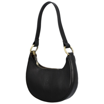 Dámská kožená kabelka na rameno černá - Delami Vera Pelle Fidelie