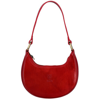 Dámská kožená kabelka na rameno červená - Delami Vera Pelle Fidelie