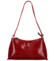 Dámská kožená kabelka na rameno červená - Delami Vera Pelle Araxi