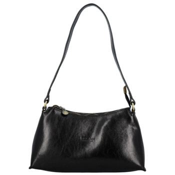 Dámská kožená kabelka na rameno černá - Delami Vera Pelle Araxi