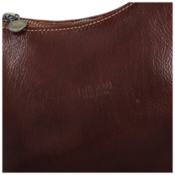 Dámská kožená kabelka na rameno hnědá - Delami Vera Pelle Araxi