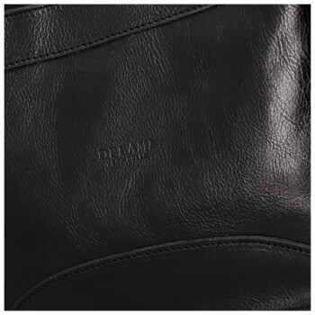 Dámská kožená kabelka na rameno černá - Delami Vera Pelle Kilveri