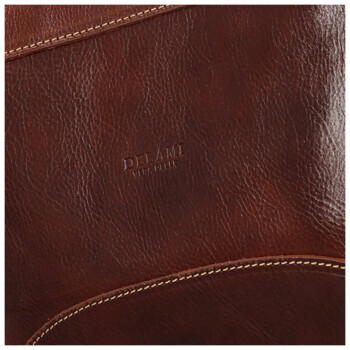Dámská kožená kabelka na rameno hnědá - Delami Vera Pelle Kilveri