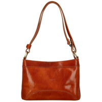 Dámská kožená kabelka na rameno koňaková - Delami Vera Pelle Kilveri
