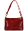Dámská kožená kabelka na rameno červená - Delami Vera Pelle Kilveri