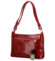 Dámská kožená kabelka na rameno červená - Delami Vera Pelle Kilveri