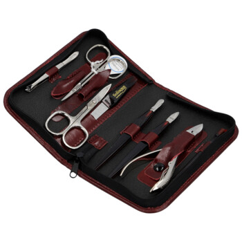 Kožená manikúra a pedikúra vínová - Solingen Zayne